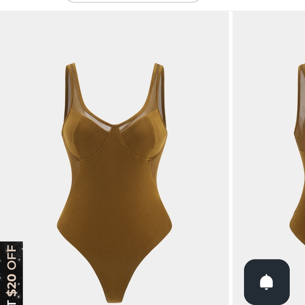 Micas Women's Brown Shapewear Bodysuit